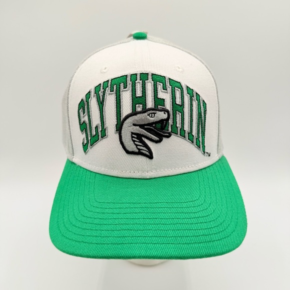 Harry Potter Hat Slytherin Adjustable Snapback Cap Snake Embroider Unisex NWT - Picture 1 of 7